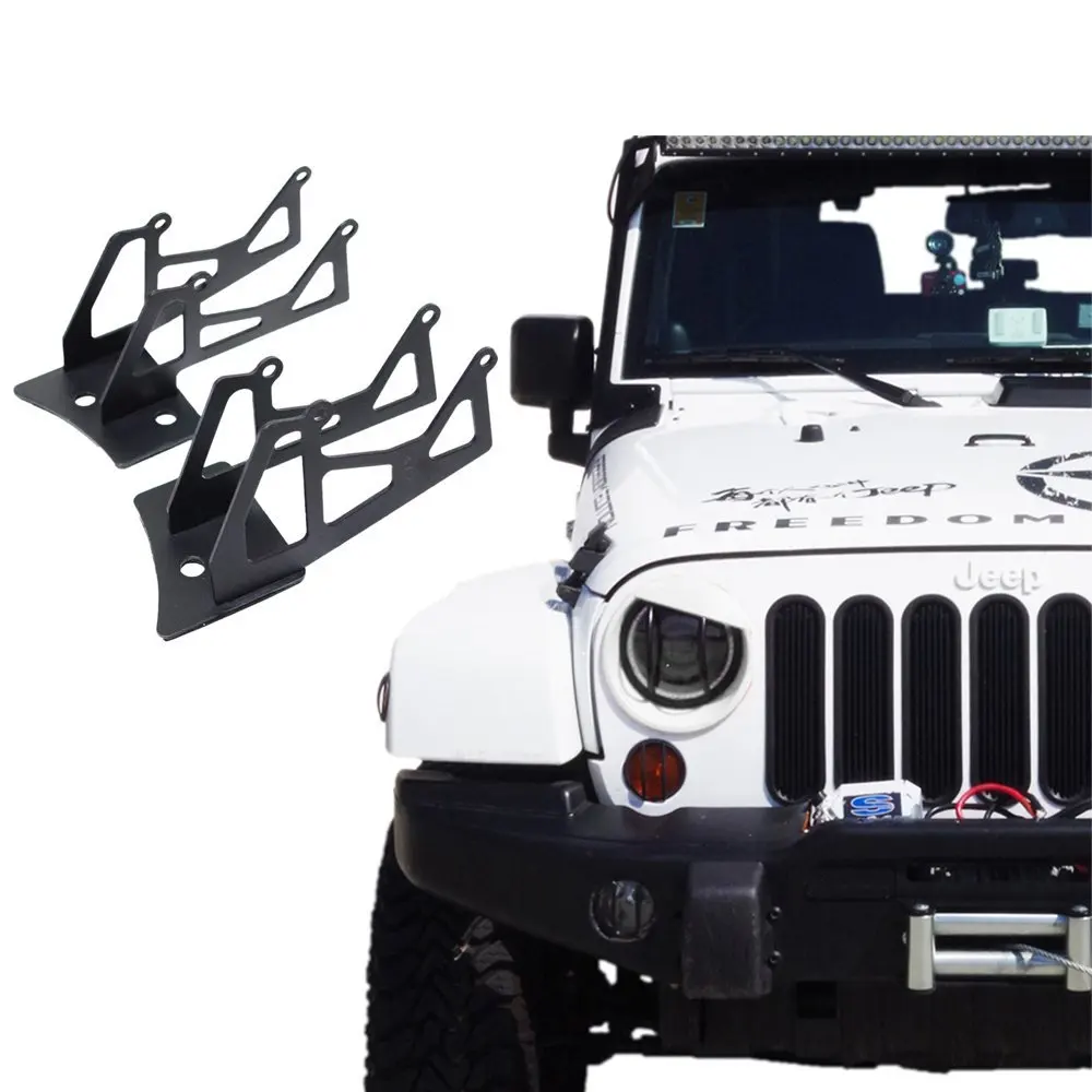 Windshield Hinge Lower Corner Brackets For Dual LED Work Lights on 2007-2017 Jeep Wrangler JK
Windshield Hinge Lower Corner Brackets For Dual LED Work Lights on 2007-2017 Jeep Wrangler JK