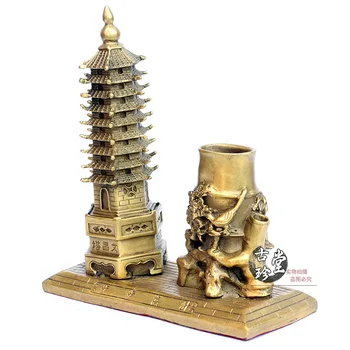 Copper tower Copper pen container holder Copper metal crafts home desktop decor decoration ornaments(A860)
Copper tower Copper pen container holder Copper metal crafts home desktop decor decoration ornaments(A860)