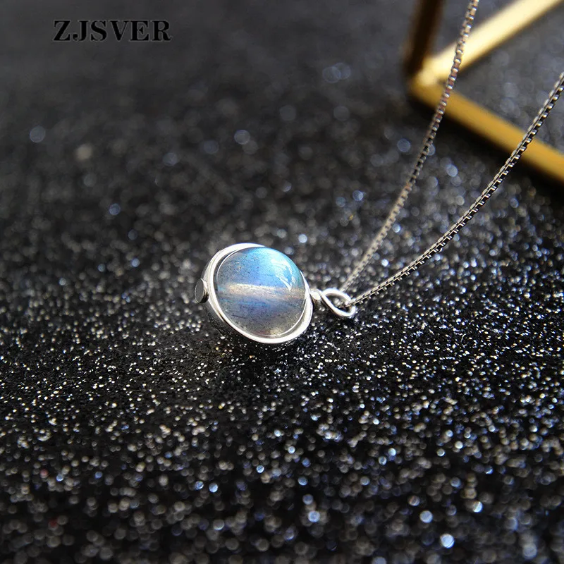 ZJSVER Fine Jewelry 925 Sterling Silver Necklace Moonstone Pendant Fashion Silver Color Women Box Chain Necklace For Gift
ZJSVER Fine Jewelry 925 Sterling Silver Necklace Moonstone Pendant Fashion Silver Color Women Box Chain Necklace For Gift