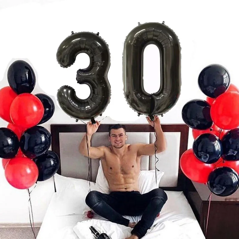 22pcs/lot 40inch red black number 30 birthday anniversary balloons decoration adults aged 30th happy birthday 3.2g latex balloon
22pcs/lot 40inch red black number 30 birthday anniversary balloons decoration adults aged 30th happy birthday 3.2g latex balloon