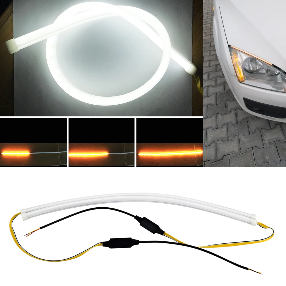 45cm 12V DRL LED Car Daytime Running Light For Nissan Sequential Flexi Tube LED Strip Light Amber Flowing Turn Signal Lamp
45cm 12V DRL LED Car Daytime Running Light For Nissan Sequential Flexi Tube LED Strip Light Amber Flowing Turn Signal Lamp