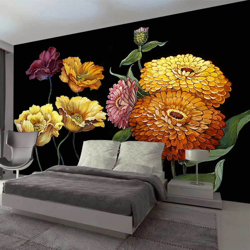 JiaSheMeiJu Custom Large 3D Photo Wallpaper Black Background Coloful Flower Wall Murals Wallpaper 3D Living Room Home Decoration
JiaSheMeiJu Custom Large 3D Photo Wallpaper Black Background Coloful Flower Wall Murals Wallpaper 3D Living Room Home Decoration