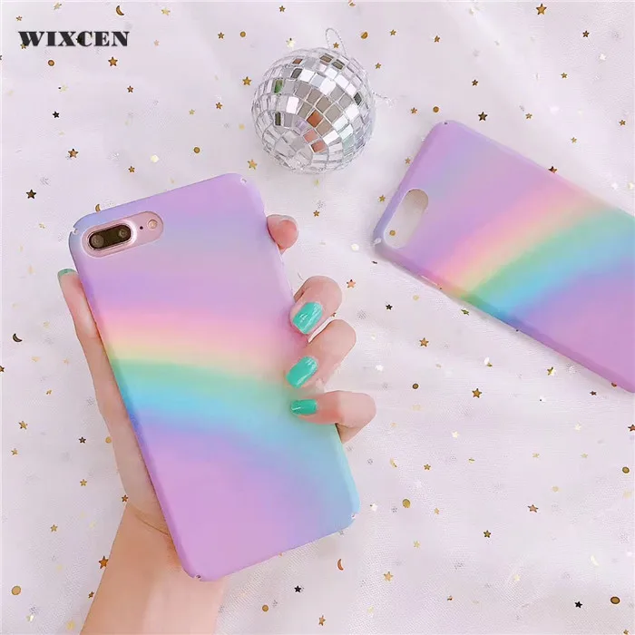 Wixcen Korea Rainbow Painting Phone Case for Iphone X 7 7plus 6 6s 8 Purple Hard Plastic Case Back Cover Free Shipping
Wixcen Korea Rainbow Painting Phone Case for Iphone X 7 7plus 6 6s 8 Purple Hard Plastic Case Back Cover Free Shipping