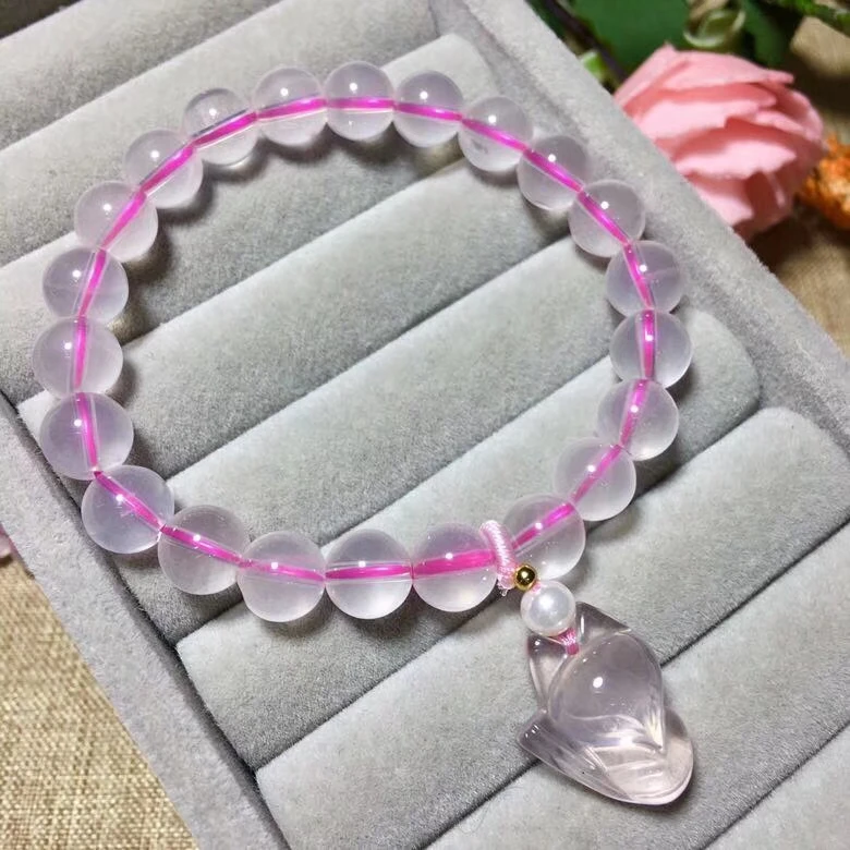 Natural Star Light Rose Quartz Pink Bracelet Mozambique Fox Pendant Best Round Beads Crystal Gift 10mm 9mm 8mm 7mm Woman AAAAA
Natural Star Light Rose Quartz Pink Bracelet Mozambique Fox Pendant Best Round Beads Crystal Gift 10mm 9mm 8mm 7mm Woman AAAAA