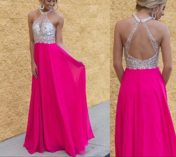 A-line Prom Dresses 2017 Halter Sleeveless Backless Sweep Train Chiffon with Crystal Long Evening Gowns Sexy Party Dresses 2016
A-line Prom Dresses 2017 Halter Sleeveless Backless Sweep Train Chiffon with Crystal Long Evening Gowns Sexy Party Dresses 2016