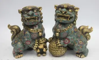 China Fengshui Bronze Cloisonne Foo Dog guardian Lion Kylin Kilin Unicorn Statue
China Fengshui Bronze Cloisonne Foo Dog guardian Lion Kylin Kilin Unicorn Statue