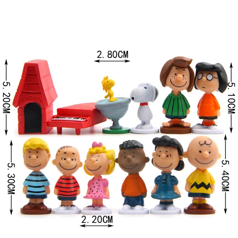 12pcs/set Anime Cartoon Movie Peanuts Figure Toy Collection Model Brinquedos Figurals Gift
12pcs/set Anime Cartoon Movie Peanuts Figure Toy Collection Model Brinquedos Figurals Gift