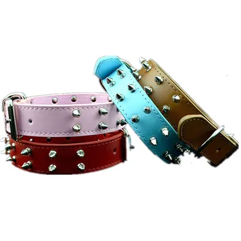Pu Leather Spike Studded Dog Collar Double Headed Slug Cowhide Spike Pet Collar for Big Dog Pet Accessories with 5 Colors
Pu Leather Spike Studded Dog Collar Double Headed Slug Cowhide Spike Pet Collar for Big Dog Pet Accessories with 5 Colors