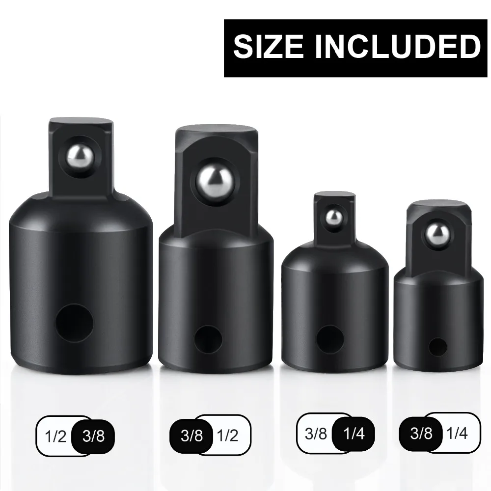 4pcs 1/4 3/8 1/2 Drive Socket Adapter Converter Reducer Air Impact Craftsman Socket Wrench Adapter Hand Tools Set Repair Tools
4pcs 1/4 3/8 1/2 Drive Socket Adapter Converter Reducer Air Impact Craftsman Socket Wrench Adapter Hand Tools Set Repair Tools