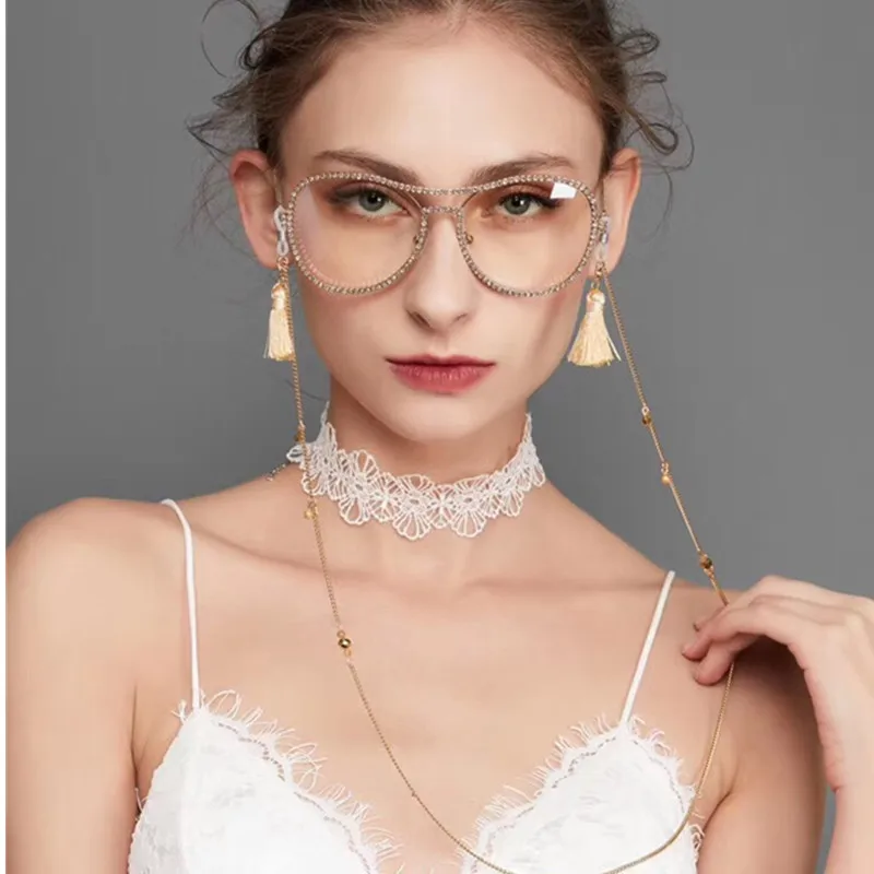 HBK Luxury Sunglasses with CHAIN Women Brand Designer Ladies rhinestone Sunglasses Coating Clear Mirror Lens eyeglasses Female
HBK Luxury Sunglasses with CHAIN Women Brand Designer Ladies rhinestone Sunglasses Coating Clear Mirror Lens eyeglasses Female