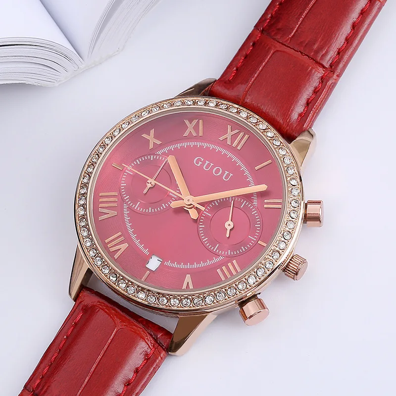 2018 Fashion Guou Top Brand Feminino Women Watch Luxury Vintage Roman Numeral Ladies Dress Wrist Watches Blue Leather Clock
2018 Fashion Guou Top Brand Feminino Women Watch Luxury Vintage Roman Numeral Ladies Dress Wrist Watches Blue Leather Clock