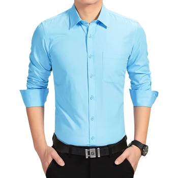 Plus Size M-6XL Maxi Formal Business Men Long Sleeve Dress Shirt Male Fashion Solid Casual Shirt Slim Fit Turndown Collar MQ521
Plus Size M-6XL Maxi Formal Business Men Long Sleeve Dress Shirt Male Fashion Solid Casual Shirt Slim Fit Turndown Collar MQ521