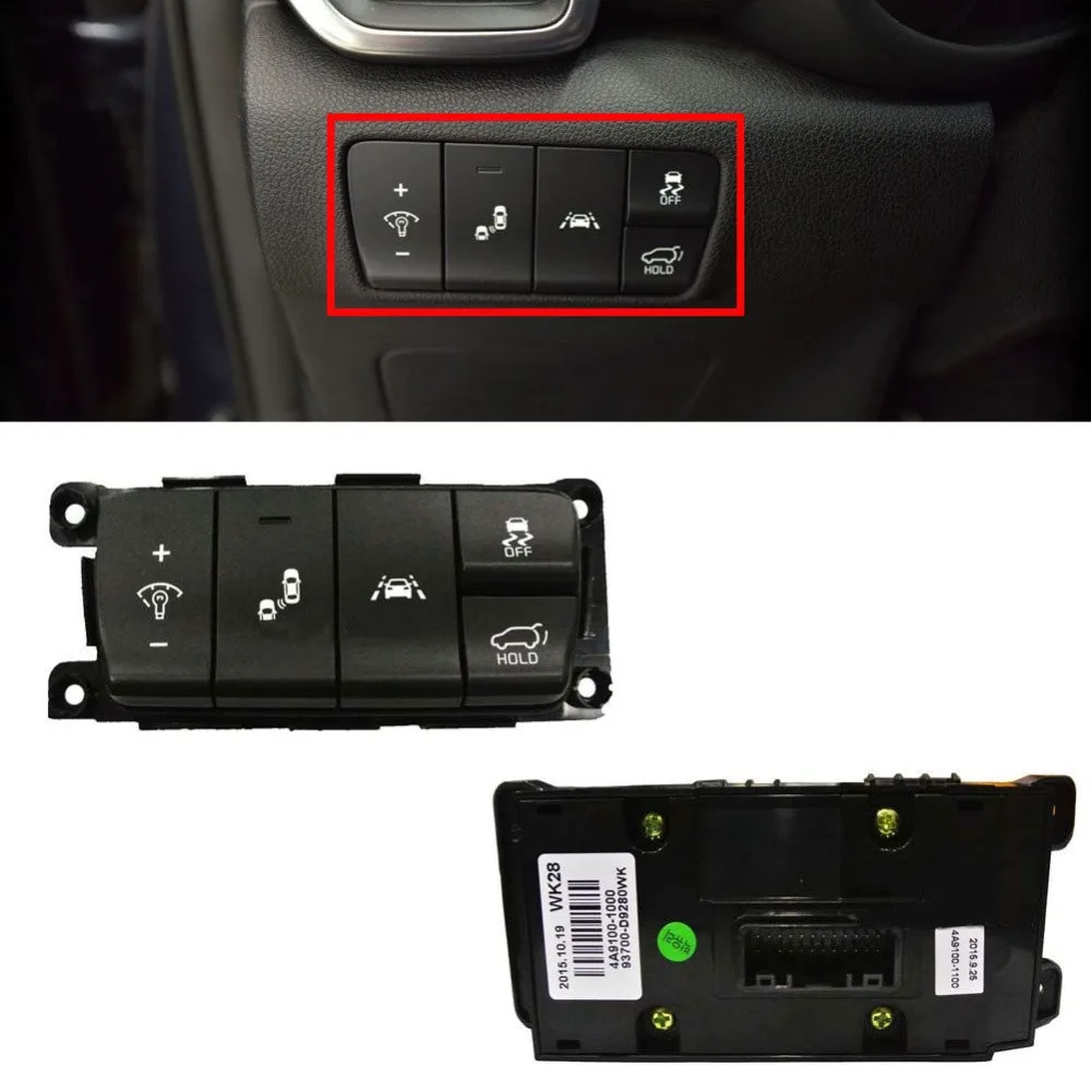 SWITCH ASSY SIDE CRASH PAD Black For KIA 2016-2018 Sportage QL Dashboard brightness adjustment button rear door switch
SWITCH ASSY SIDE CRASH PAD Black For KIA 2016-2018 Sportage QL Dashboard brightness adjustment button rear door switch