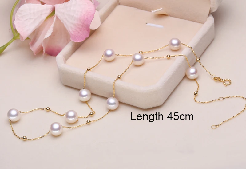 Classical 18k gold beads and pearls star family necklace choker sweater chain for women ladies Mom girls best gift in summer Classical 18k gold beads and pearls star family necklace choker sweater chain for women ladies Mom girls best gift in summer
