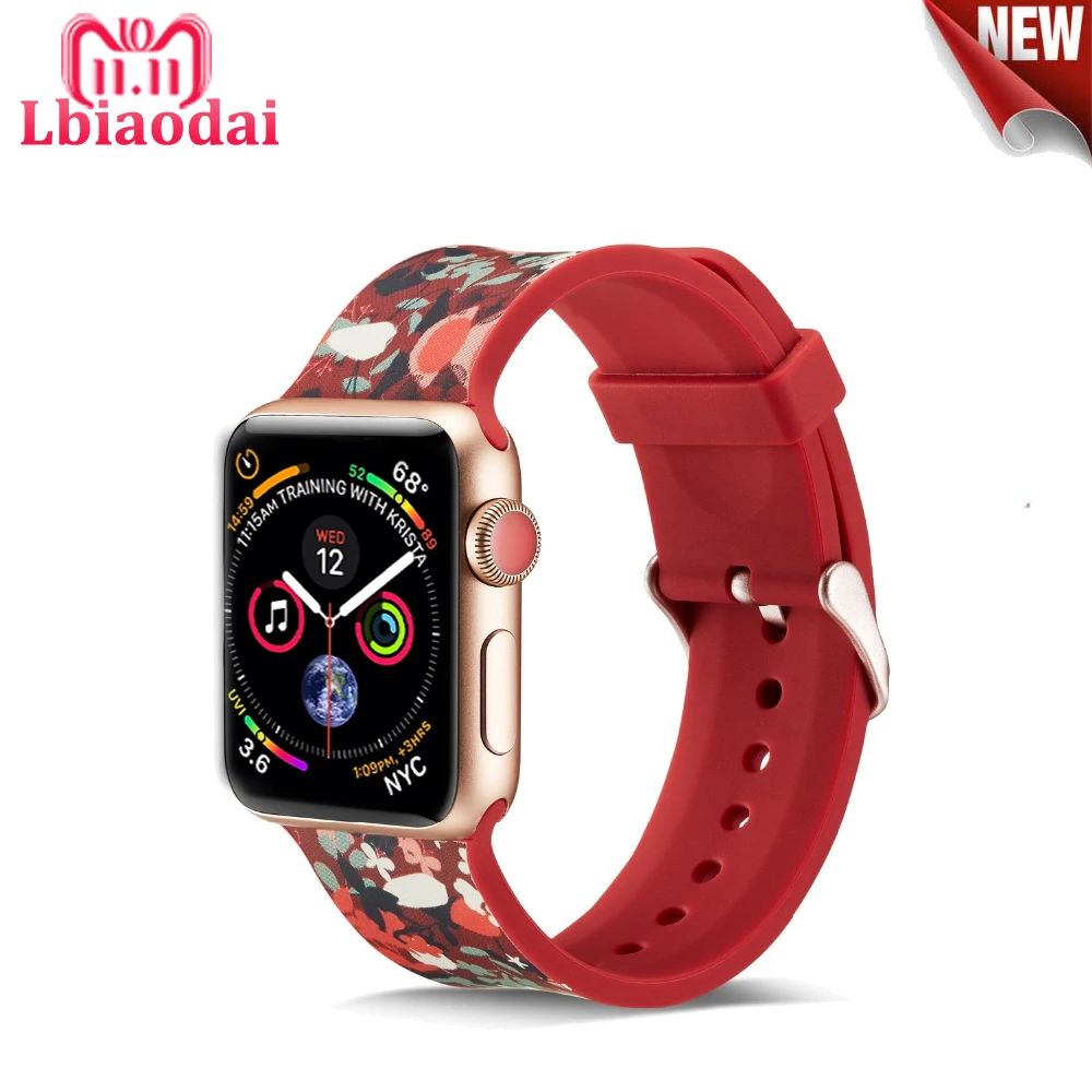 Sport Silicone strap band for Apple watch band 42mm 38mm 44mm 40mm Printing watchband bracelet wrist belt iwatch series 4 3 2 1
Sport Silicone strap band for Apple watch band 42mm 38mm 44mm 40mm Printing watchband bracelet wrist belt iwatch series 4 3 2 1
