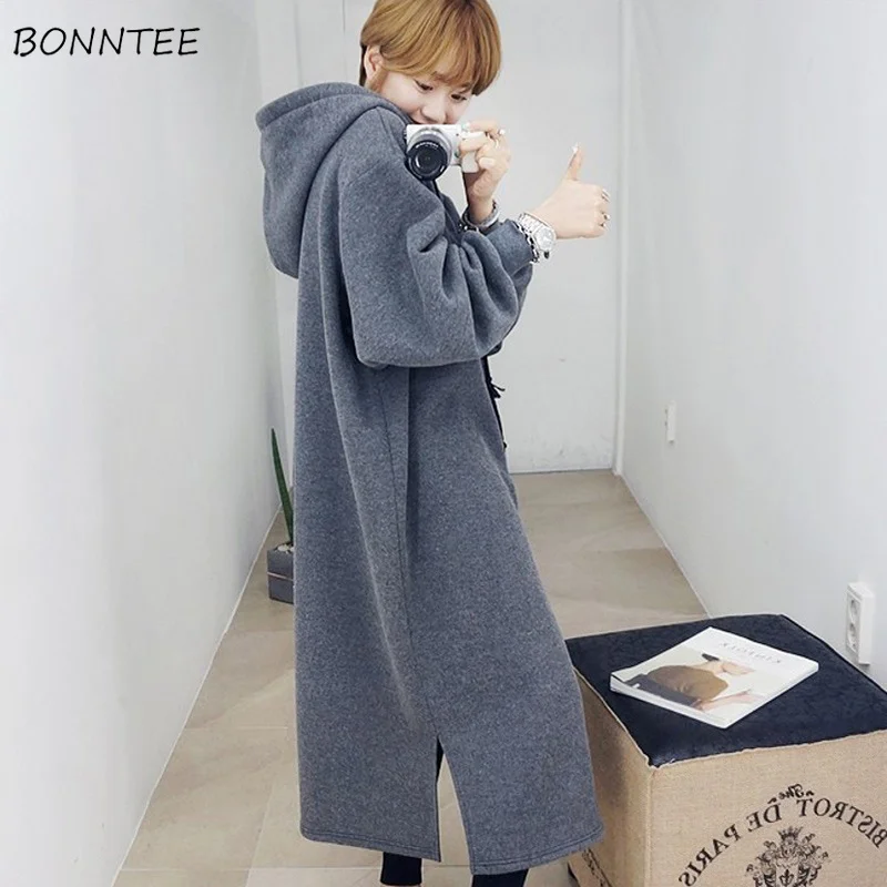 Hoodies Women Maxi Split Elastic Cuff Long Solid Hooded Simple All-match Korean Style Daily Sweatshirts Womens Warm Soft Daily
Hoodies Women Maxi Split Elastic Cuff Long Solid Hooded Simple All-match Korean Style Daily Sweatshirts Womens Warm Soft Daily