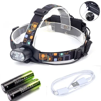 Rechargeable 30000LMS LED Headlamp 2*T6 LED Headlight torch Head Lamp USB Rechargeable Lantern FlashLight by 2* 18650 battery
Rechargeable 30000LMS LED Headlamp 2*T6 LED Headlight torch Head Lamp USB Rechargeable Lantern FlashLight by 2* 18650 battery