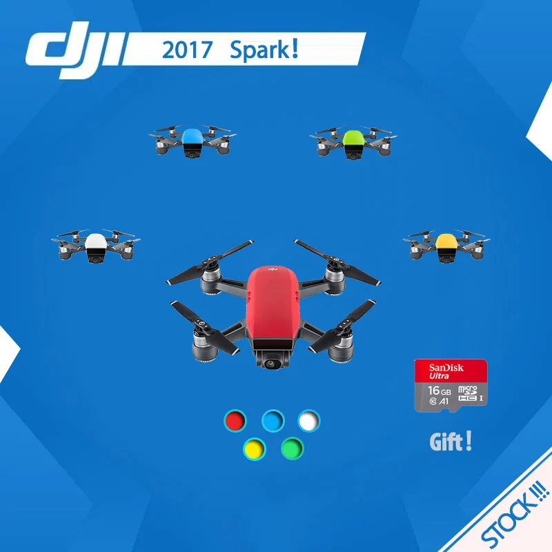 In stock! Five colors DJI spark fly combo mini drone 1080p HD camera fold (16GB MicroSD gift)
In stock! Five colors DJI spark fly combo mini drone 1080p HD camera fold (16GB MicroSD gift)
