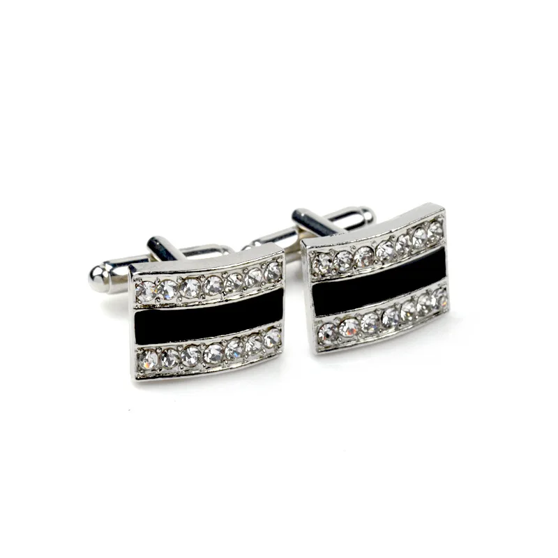 High Quality Luxury Charm Rhinestone Cufflinks Fashion Simple Black Enamel Jewelry Classic Men's Shirt Business Cuff Link Button
High Quality Luxury Charm Rhinestone Cufflinks Fashion Simple Black Enamel Jewelry Classic Men's Shirt Business Cuff Link Button