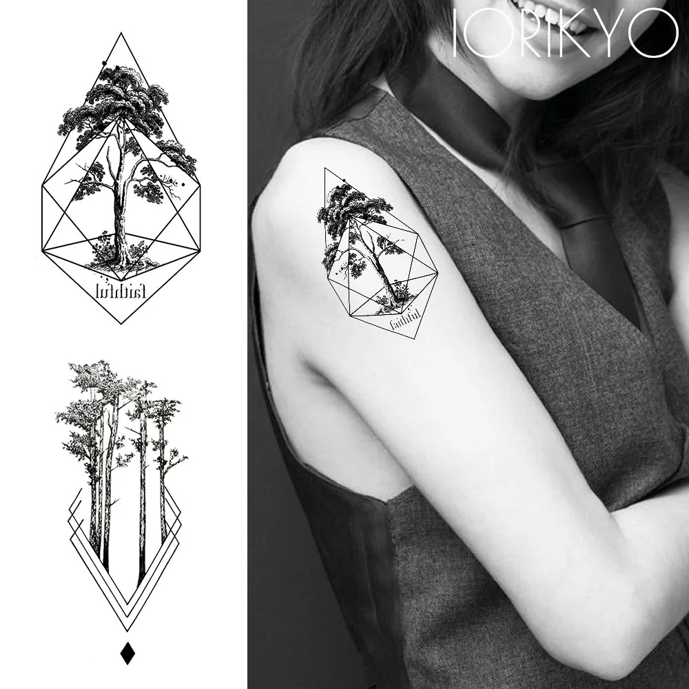 Temporary Tattoo Geometric Pine Tree Stickers Women Arm Art Water Transfer Tatoo Men Self Adhesive Wrist Fake Tattoo Women Line
Temporary Tattoo Geometric Pine Tree Stickers Women Arm Art Water Transfer Tatoo Men Self Adhesive Wrist Fake Tattoo Women Line