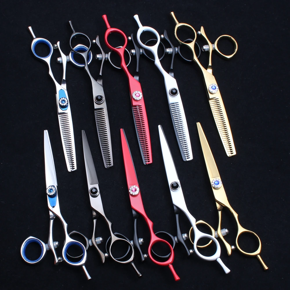2Pcs 5.5In. 440C Engraving Logo Professional Hairdressing Scissors Cutting / Thinning Scissors Hair Scissors Swivel Handle C9019
2Pcs 5.5In. 440C Engraving Logo Professional Hairdressing Scissors Cutting / Thinning Scissors Hair Scissors Swivel Handle C9019