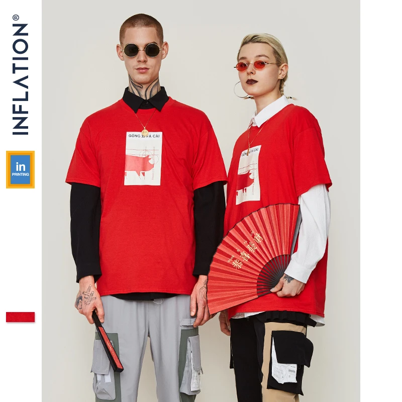 INFLATION 2019 Chinese Year of the Pig Printed Tee Summer Hip Hop T Shirts Streetwear Tshirts Short Sleeve Casual Top Tee 9168S
INFLATION 2019 Chinese Year of the Pig Printed Tee Summer Hip Hop T Shirts Streetwear Tshirts Short Sleeve Casual Top Tee 9168S