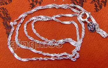 SALE long 18" Sterling Silver SOLID S925 Wave shape 1mm wide Jewelry Chain -gp156_18 wholesale/retail Free shipping
SALE long 18" Sterling Silver SOLID S925 Wave shape 1mm wide Jewelry Chain -gp156_18 wholesale/retail Free shipping