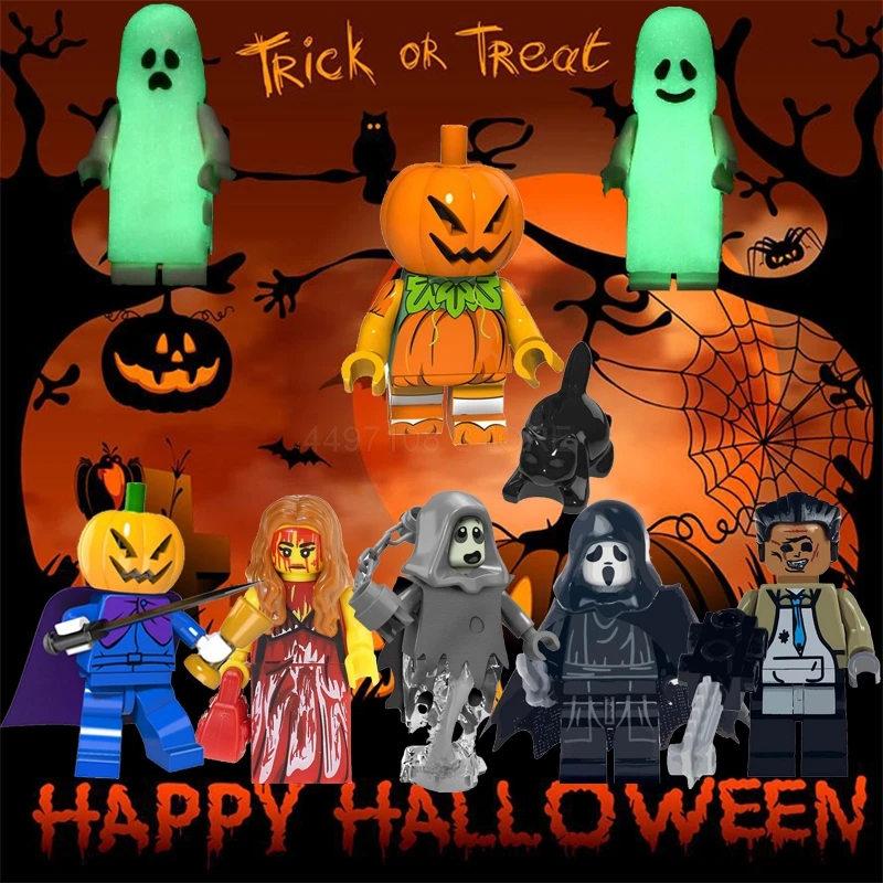 Toys Blocks Halloween Toys Edward Scissorhands carrie Scarecrow Hannibal Zombie Pumpkin Vampire Witch Ghost Block Figure
Toys Blocks Halloween Toys Edward Scissorhands carrie Scarecrow Hannibal Zombie Pumpkin Vampire Witch Ghost Block Figure