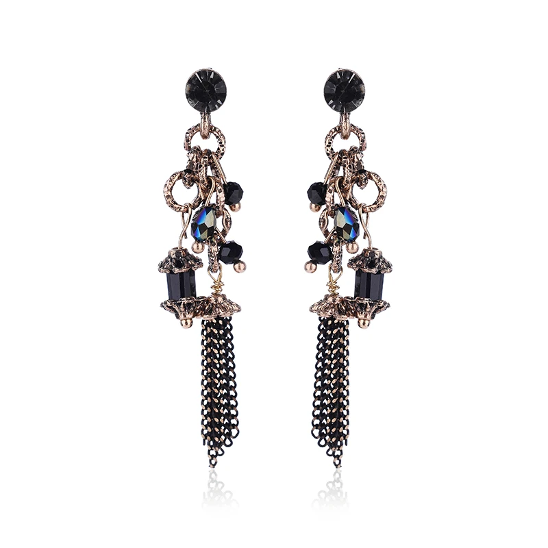 LUBOV Antique Gold Silver Color Long Chains Fringe Metal Dangle Earrings Blue Stone Inlaid Irregular Drop Earrings for Women
LUBOV Antique Gold Silver Color Long Chains Fringe Metal Dangle Earrings Blue Stone Inlaid Irregular Drop Earrings for Women