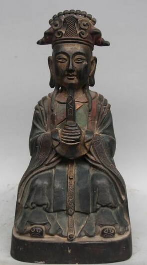 JP S0524 10" Chinese Famous Bronze Seat civil Official Civilian Wen Guan Minister Statue (B0413)
JP S0524 10" Chinese Famous Bronze Seat civil Official Civilian Wen Guan Minister Statue (B0413)
