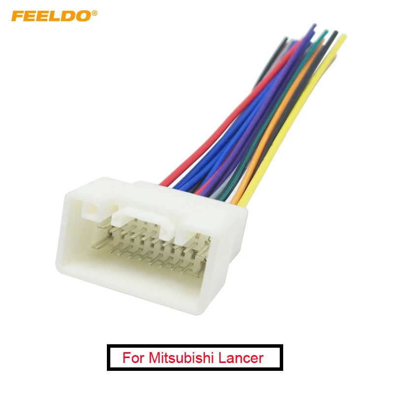 

FEELDO Car Radio Stereo Wiring Harness Adapter For Mitsubishi Lance/Outlander/Mirage Aftermarket Installation CD/DVD #MX1444