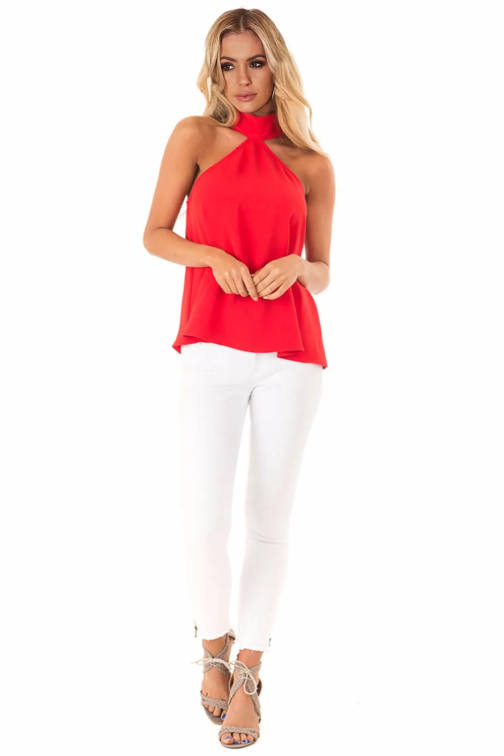 Red-Sleeveless-Halter-Top-with-Keyhole-Back-LC251954-3-3