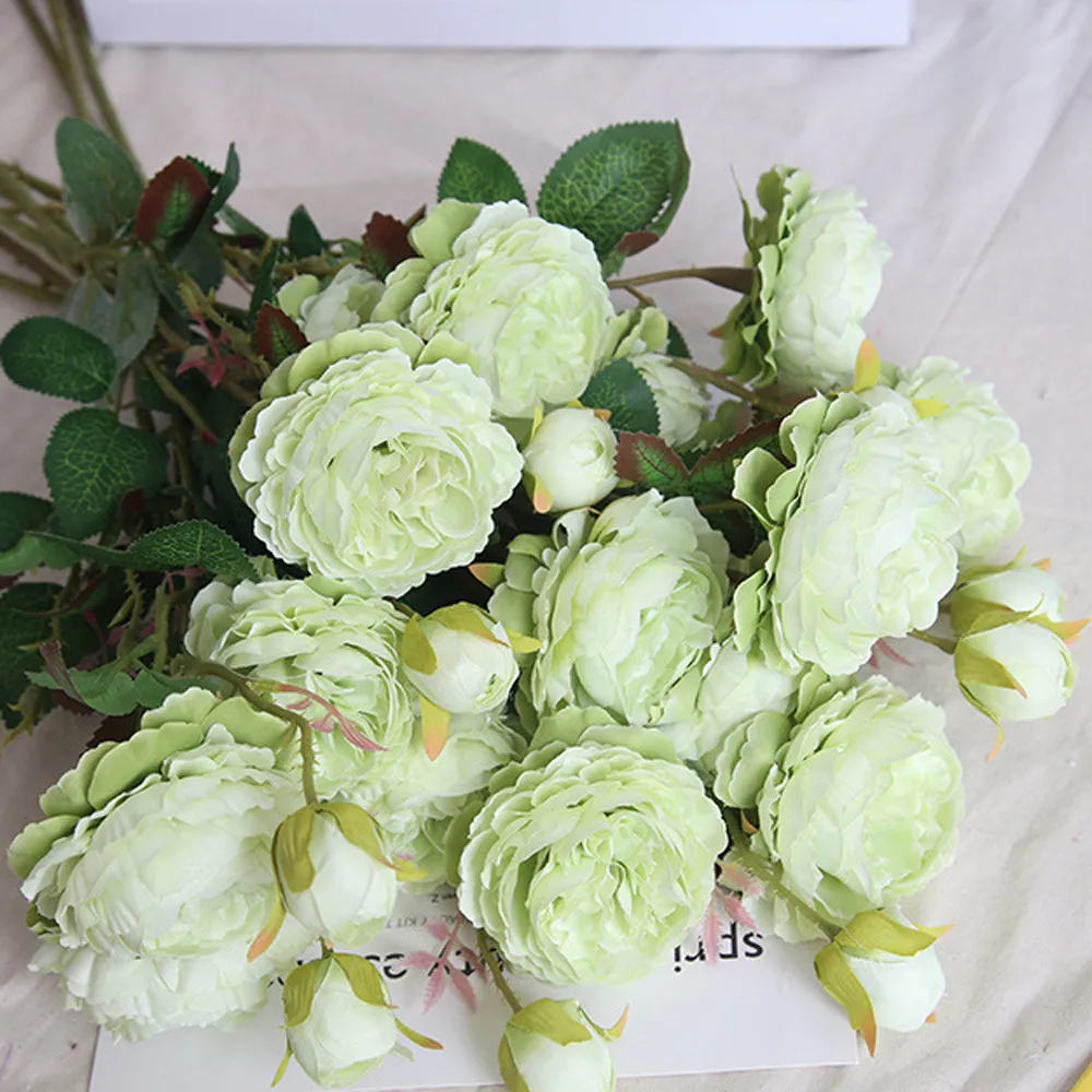 Artificial Fake Western Rose Flower Peony Bridal Bouquet Wedding Home Decor Artificial Dried Flowers Festive Party Supplies
Artificial Fake Western Rose Flower Peony Bridal Bouquet Wedding Home Decor Artificial Dried Flowers Festive Party Supplies