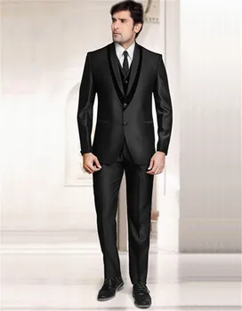 2019 Black Notch Lapel Two Buttons Men Suits Groom Tuxedos Wedding Business Suits Best Man Suit(jacket+pants+vest)
2019 Black Notch Lapel Two Buttons Men Suits Groom Tuxedos Wedding Business Suits Best Man Suit(jacket+pants+vest)