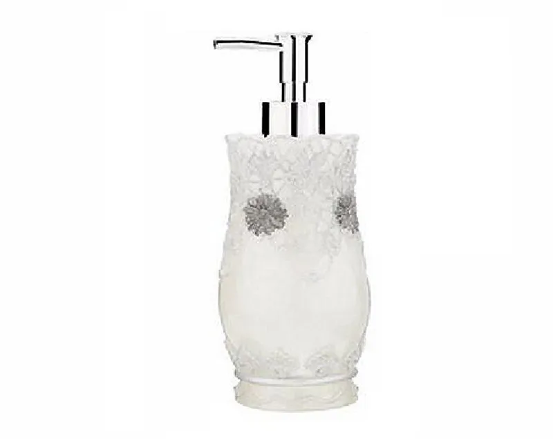 3D Flower Bathroom Resin Hand Pump Liquid Soap Dispenser Kitchen White Color Grain Continental Garden Soap Dispenser 300ml
3D Flower Bathroom Resin Hand Pump Liquid Soap Dispenser Kitchen White Color Grain Continental Garden Soap Dispenser 300ml