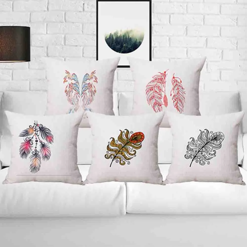 Nordic Pillow Case Pink Decoration Concise Style Feather Dream Catcher Pattern Linen Cushion Cover For Wedding Party Supplies
Nordic Pillow Case Pink Decoration Concise Style Feather Dream Catcher Pattern Linen Cushion Cover For Wedding Party Supplies