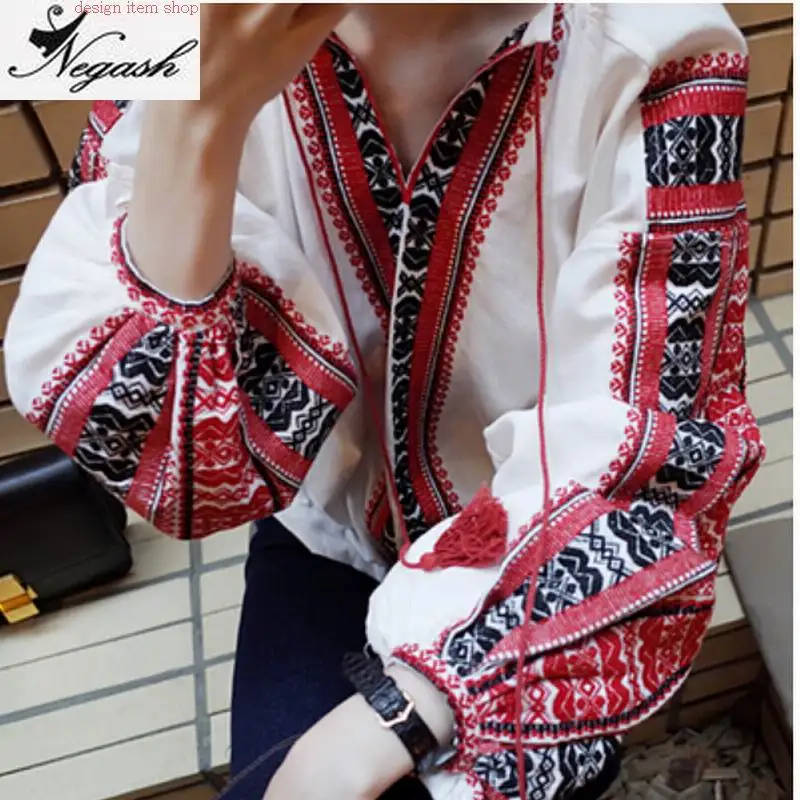 4XLTunic Shirts Fashion national Autumn Elegant National Embroidery Trend Lantern Sleeve Tassel Loose Long-sleeve Shirt Female
4XLTunic Shirts Fashion national Autumn Elegant National Embroidery Trend Lantern Sleeve Tassel Loose Long-sleeve Shirt Female