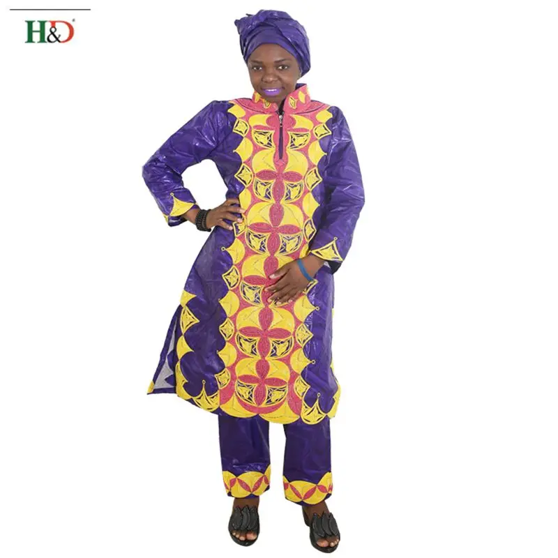 H&D 2018 African women dress traditional bazin riche woman suits outfit high quality embroidery lady tops with pants scarf 3 pcs
H&D 2018 African women dress traditional bazin riche woman suits outfit high quality embroidery lady tops with pants scarf 3 pcs