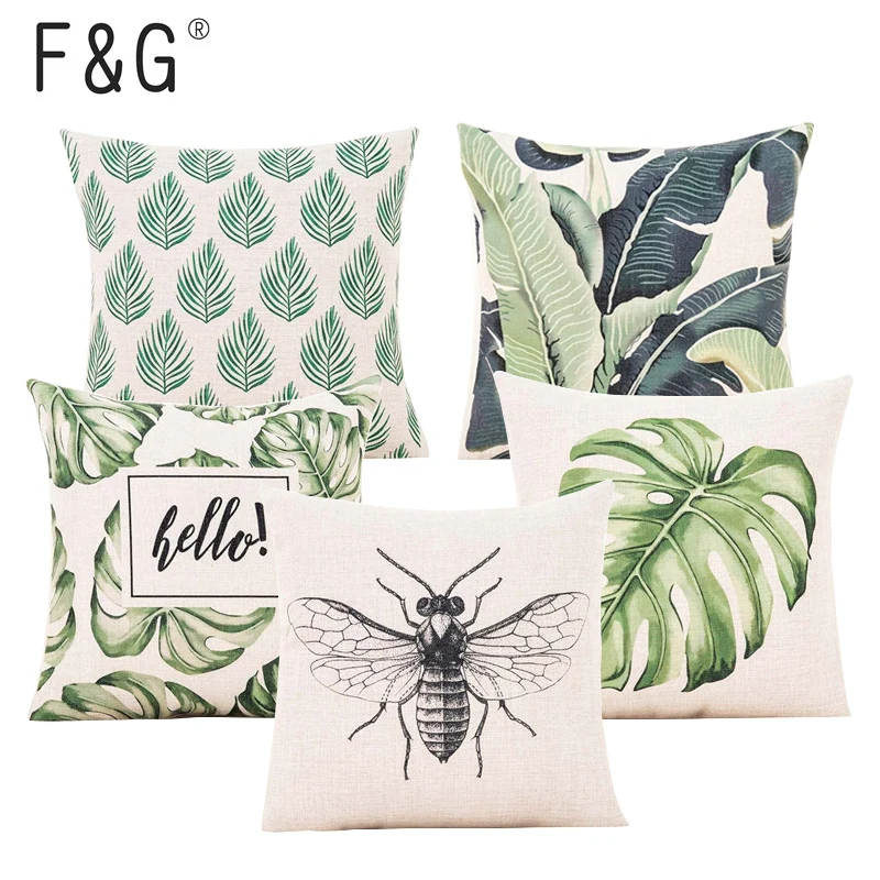 3D Green Leaf Cushion Cover Botanical Tropical Palm Tree Leaves Geomtric Black Beige Pillow Covers Bedroom Sofa Decoration
3D Green Leaf Cushion Cover Botanical Tropical Palm Tree Leaves Geomtric Black Beige Pillow Covers Bedroom Sofa Decoration