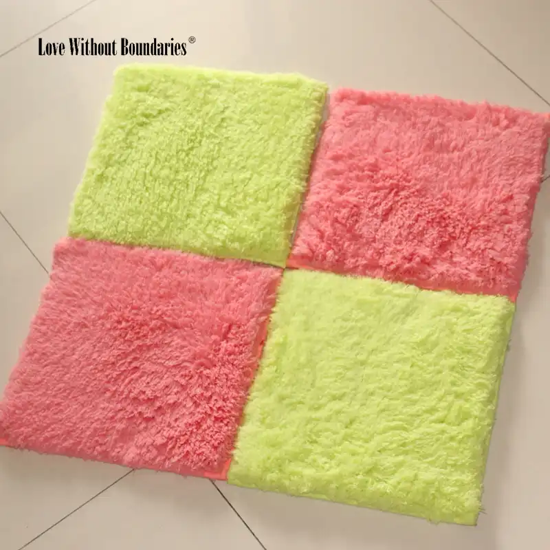 Long Hair Carpet For Modern Living Room Door Puzzle Mat Baby