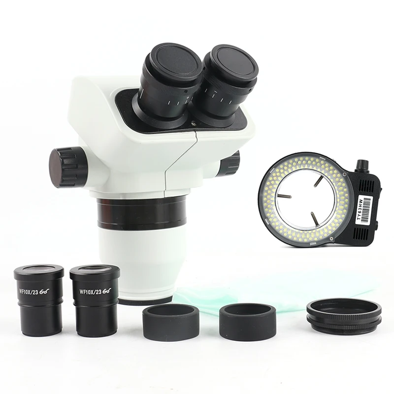 10x/30x 20x/40x Stereo Microscope Binocular Microscope Head + WF10x/23 Eyepiece + 144 LED Ring Light For Phone PCB Soldering
10x/30x 20x/40x Stereo Microscope Binocular Microscope Head + WF10x/23 Eyepiece + 144 LED Ring Light For Phone PCB Soldering