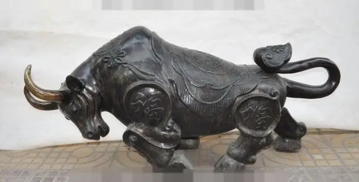 S00093 39"china bronze copper wealth money coin ruyi Wall Street oxen bull Ox fu statue (B0413)
S00093 39"china bronze copper wealth money coin ruyi Wall Street oxen bull Ox fu statue (B0413)