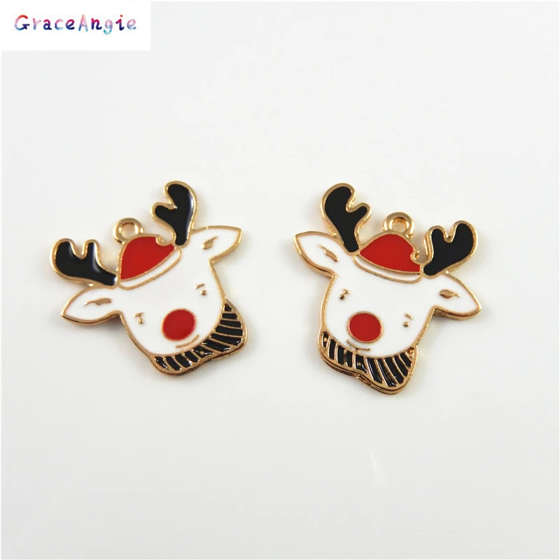 GraceAngie 10PCS Christmas Reindeer Enamel Necklace Bracelet Pendant Girls Handmade DIY Decorate Zinc Alloy Jewelry Findings
GraceAngie 10PCS Christmas Reindeer Enamel Necklace Bracelet Pendant Girls Handmade DIY Decorate Zinc Alloy Jewelry Findings