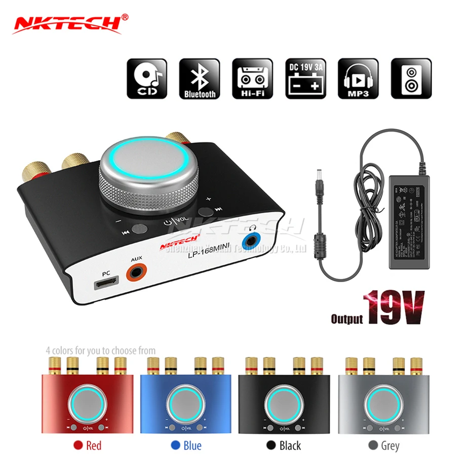 Усилитель мощности NKTECH Bluetooth 4 2 Hi Fi стерео канала 50 Вт цифровой плеер низкий