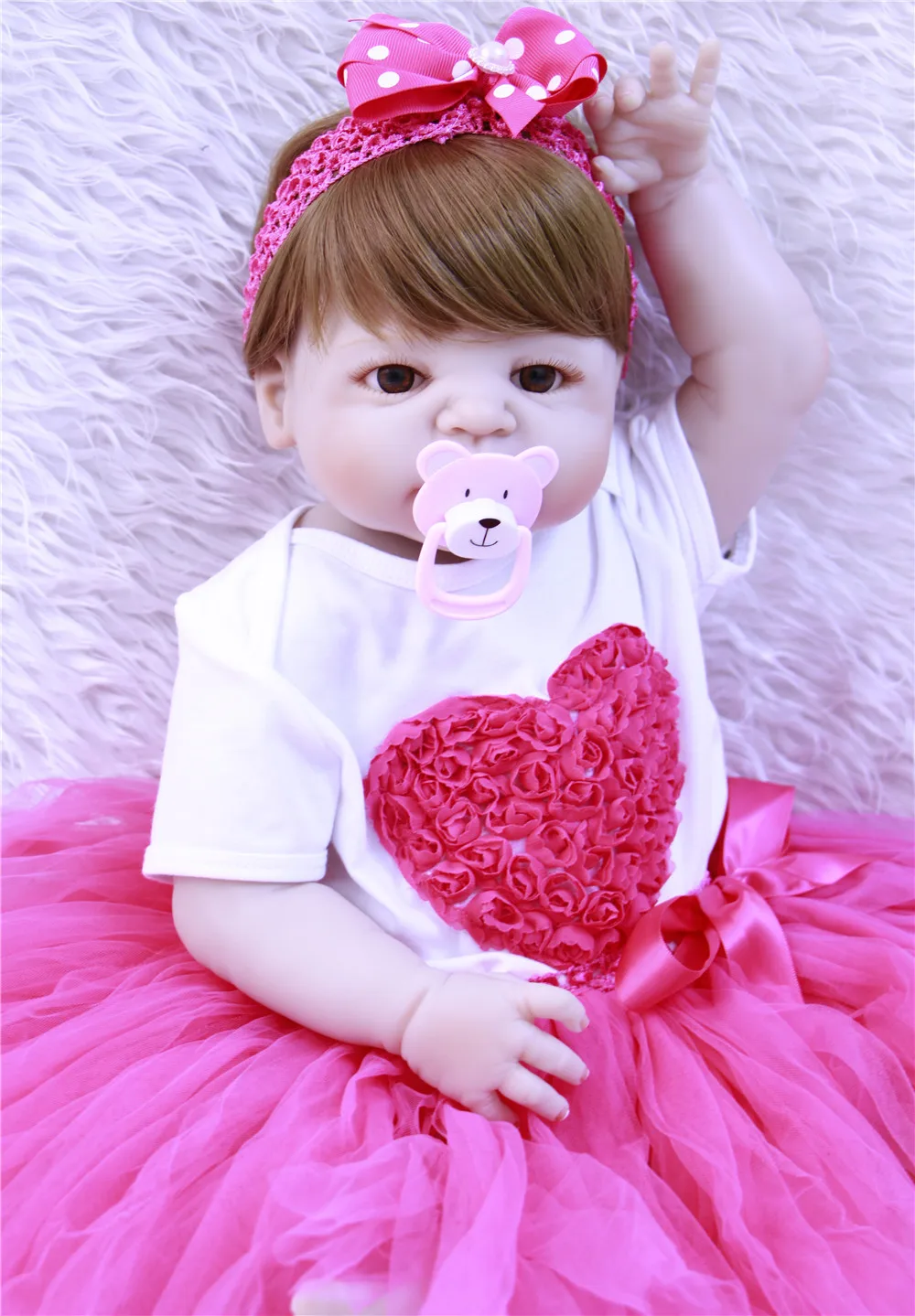 Silicone reborn babies girl dolls toys for children gift 22" lovely bebe doll princess dolls boneca reborn silicone completa
Silicone reborn babies girl dolls toys for children gift 22" lovely bebe doll princess dolls boneca reborn silicone completa