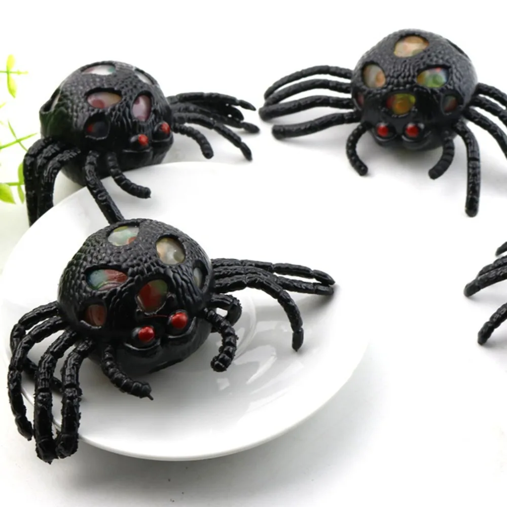 Funny Simulation Spider Halloween Toy Decompression Squeeze Toys Colourful Pearl Grape Ball Toys for Kids Joke Toy Gift
Funny Simulation Spider Halloween Toy Decompression Squeeze Toys Colourful Pearl Grape Ball Toys for Kids Joke Toy Gift