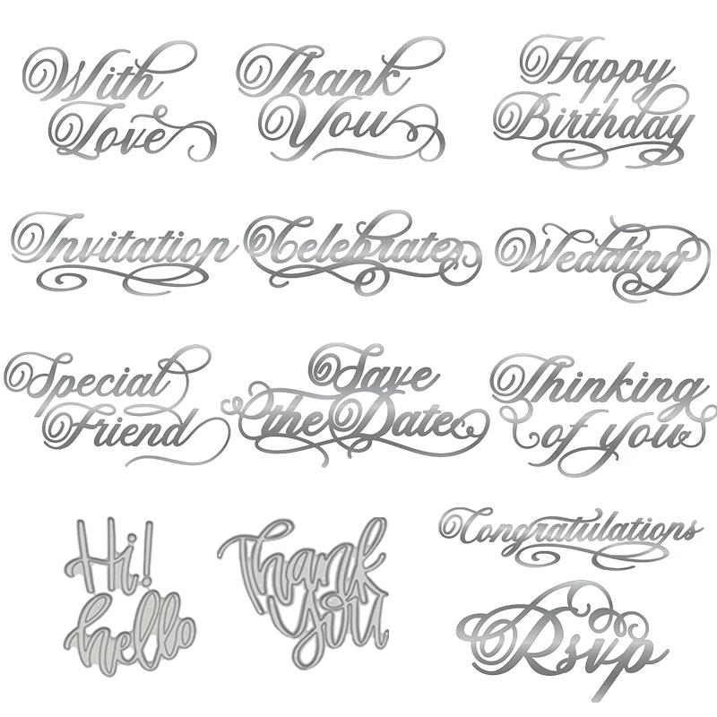 English Word Metal Cutting Dies for Scrapbooking and Cards Making Paper Craft Album Decoration Die New 2019
English Word Metal Cutting Dies for Scrapbooking and Cards Making Paper Craft Album Decoration Die New 2019