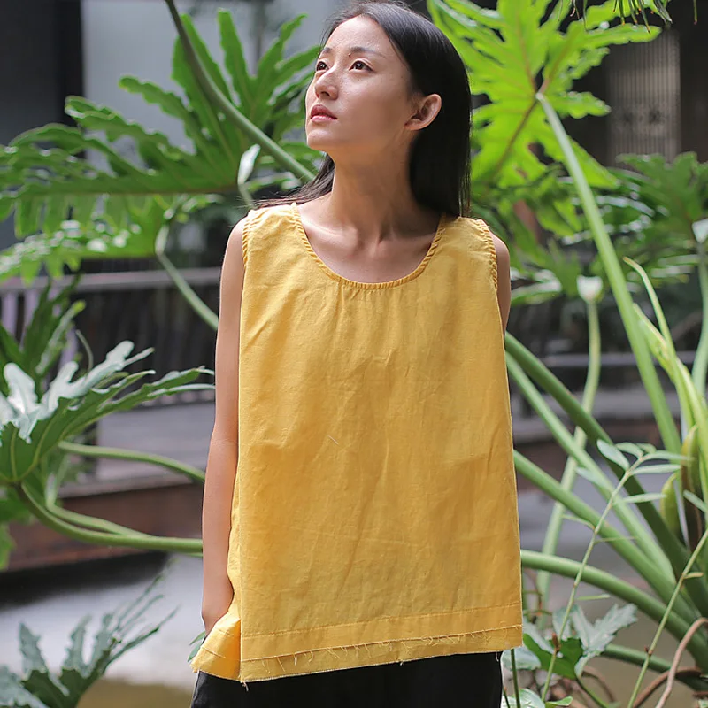 Johnature Women 10 Color Tanks Loose Sleeveless 2019 Summer New O-Neck Solid Color Casual Women Cloths Cotton Linen Tanks
Johnature Women 10 Color Tanks Loose Sleeveless 2019 Summer New O-Neck Solid Color Casual Women Cloths Cotton Linen Tanks
