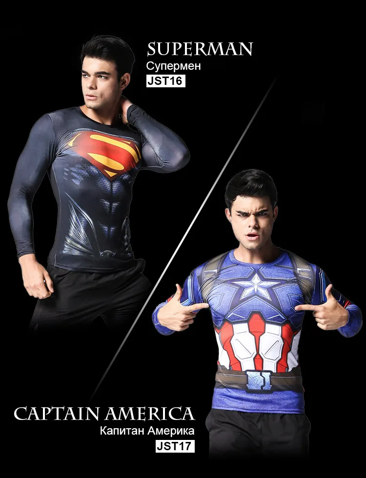 Compression Shirt Workout Training Fitness Men Cosplay Rashgard Plus Size Bodybuilding T shirt 3D Printed Sports Tops For Male Compression Shirt Workout Training Fitness Men Cosplay Rashgard Plus Size Bodybuilding T shirt 3D Printed Sports Tops For Male