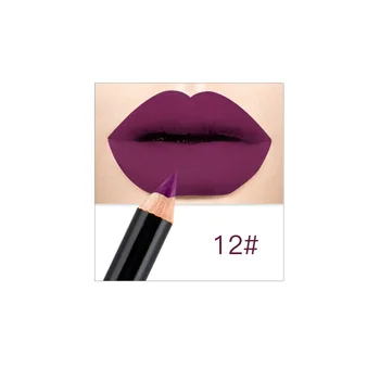 12 Colors Cosmetic Lipstick Pen Matte Long Lasting Pigments Waterproof Lady Charming Lip Liner Contour Makeup Lipstick Tool 45